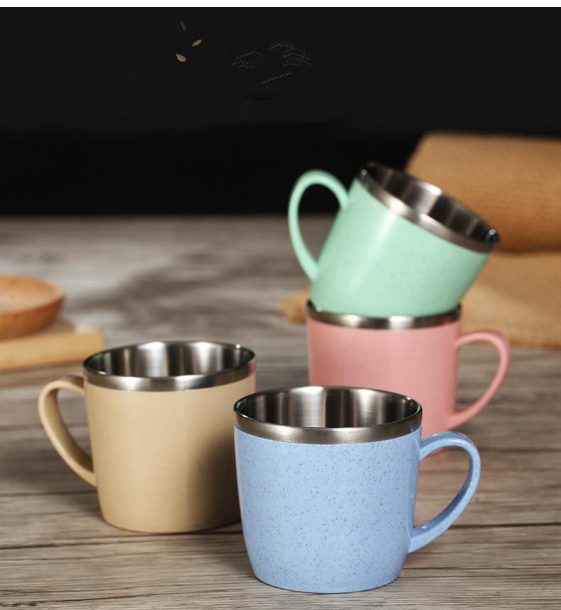 Mugs 1PC Wheat Straw Cup With Handgrip Stainless Steel Inner Children Water Mug For Tea Milk Eco-friendly Drinkware PK 006
Mugs 1PC Wheat Straw Cup With Handgrip Stainless Steel Inner Children Water Mug For Tea Milk Eco-friendly Drinkware PK 006