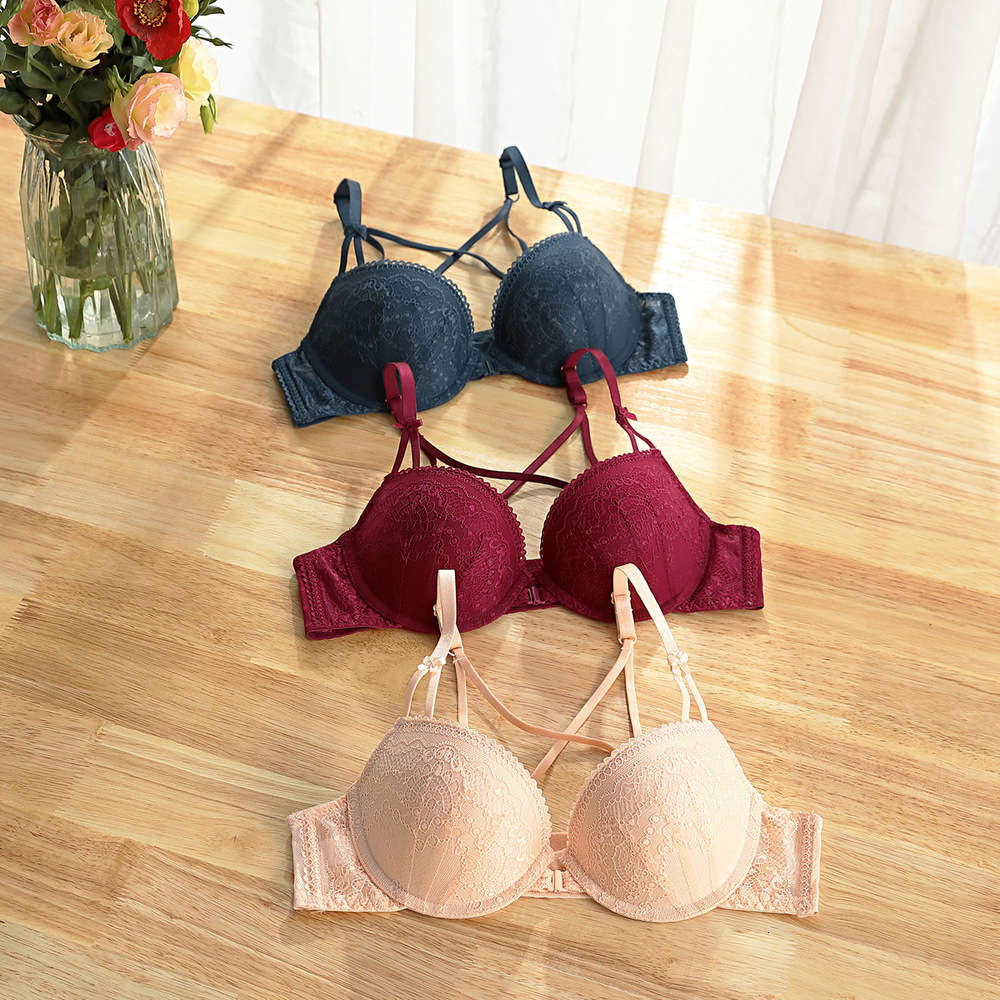 9219 new front button sexy bra suit, Black;white