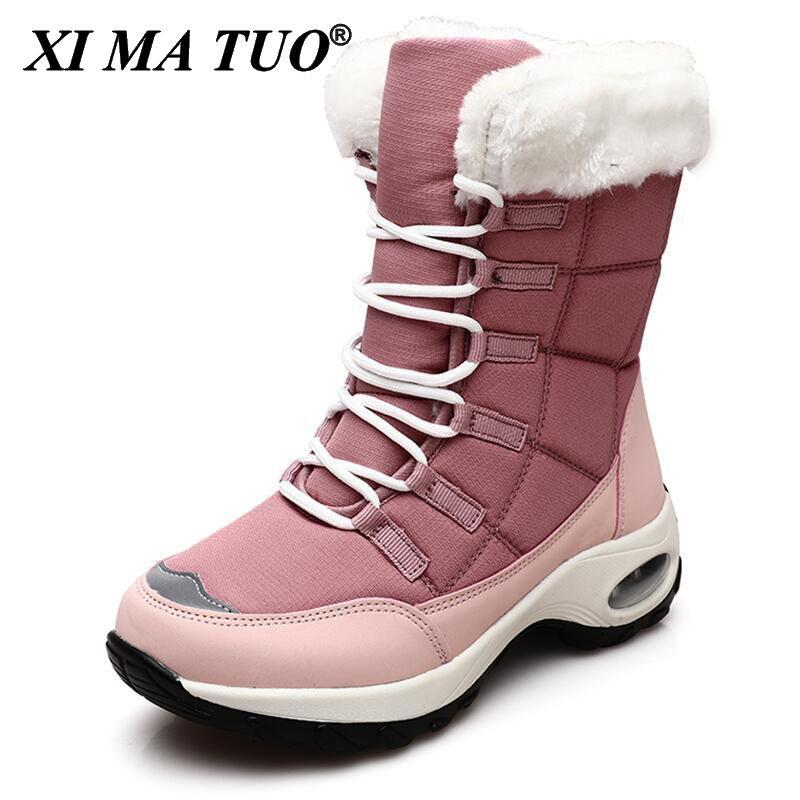 Boots Winter Women High Quality Warm Snow Lace-up Comfortable Ankle Outdoor Waterproof Hiking Size 36-42, Black
Boots Winter Women High Quality Warm Snow Lace-up Comfortable Ankle Outdoor Waterproof Hiking Size 36-42, Black