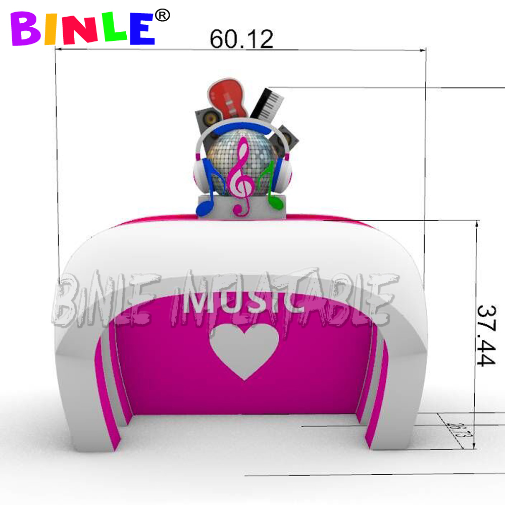 Custom portable fast food and drink inflatable ice cream stand stall station concession tent in unique shape design