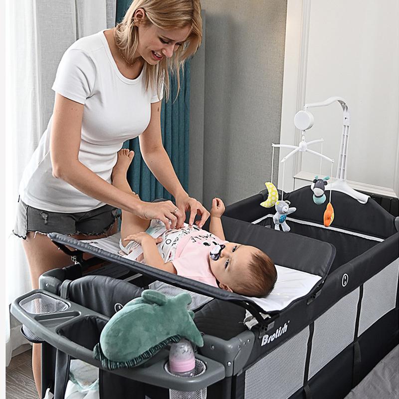 Baby Cribs Multifunctional Crib Foldable Cot With Diaper Table Cradle Rocker Kid Game Bed Bedroom Furniture For 0-6years Kids
Baby Cribs Multifunctional Crib Foldable Cot With Diaper Table Cradle Rocker Kid Game Bed Bedroom Furniture For 0-6years Kids