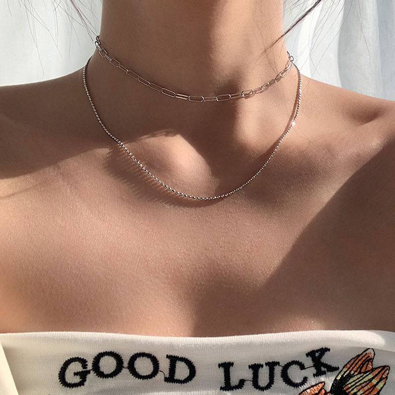 Simple Temperament Necklace Cold Wind Personality Fashion Choker Neck Chain Neck Jewelry Multi-layer Clavicle Chain
Simple Temperament Necklace Cold Wind Personality Fashion Choker Neck Chain Neck Jewelry Multi-layer Clavicle Chain