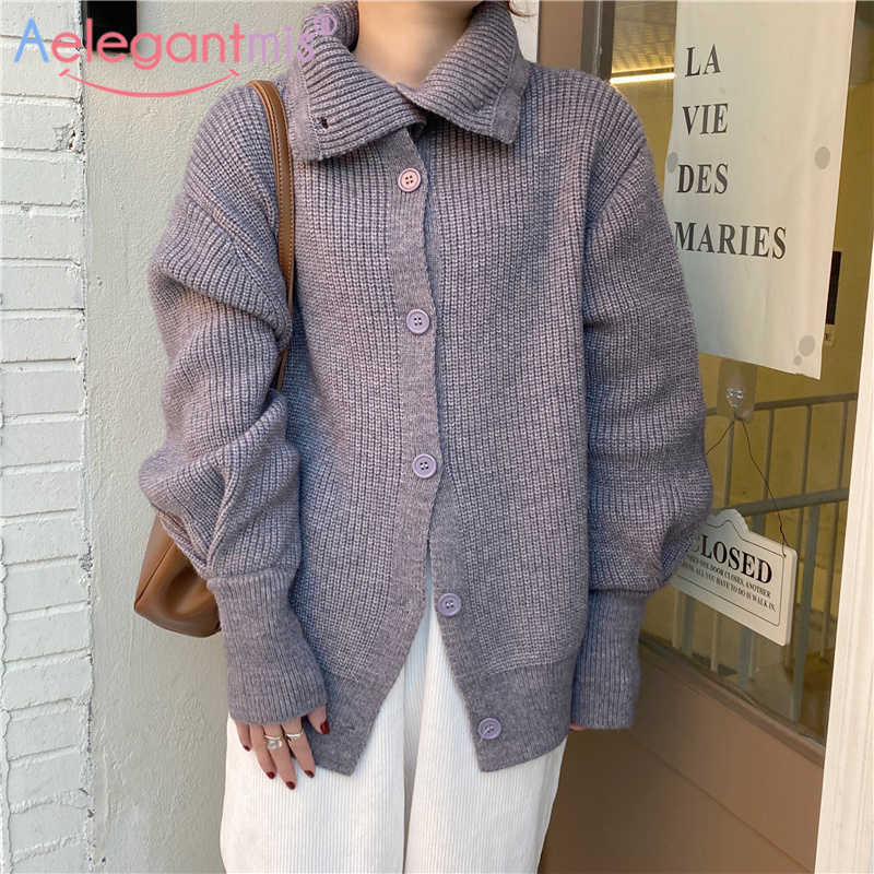 Aelegantmis Casual Button Thick Warm Knitted Cardigan Women Vintage Loose Sweater Coat Solid Oversized Jumper Outerwear Spring 210607, Gray
Aelegantmis Casual Button Thick Warm Knitted Cardigan Women Vintage Loose Sweater Coat Solid Oversized Jumper Outerwear Spring 210607, Gray