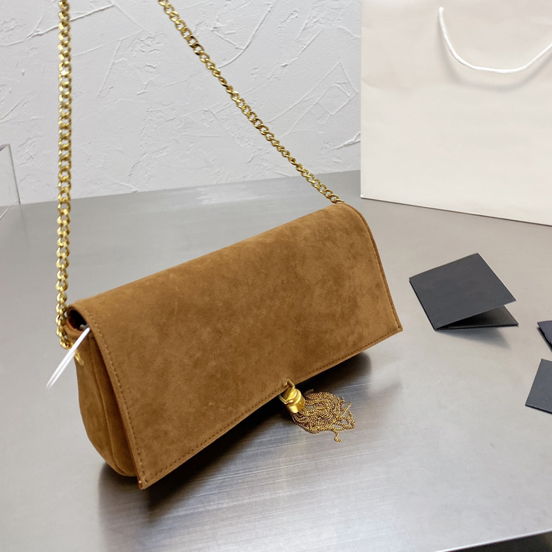 Postman Envelope Bag Messenger Purse Chain Shoulder Crossbody Bags Fashion Gold Hardware Tassel Decoration Hasp Deerskin Nubuck Leather
Postman Envelope Bag Messenger Purse Chain Shoulder Crossbody Bags Fashion Gold Hardware Tassel Decoration Hasp Deerskin Nubuck Leather