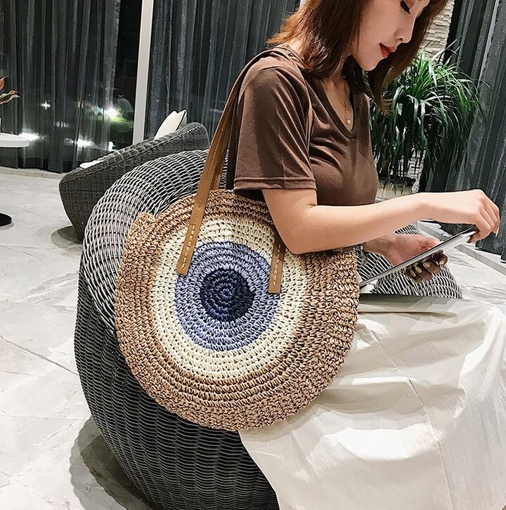 Factory wholesale women handbag hand-woven summer beach bag large capacity simple circular fashion shoulder bags summers straw beachs handbags
Factory wholesale women handbag hand-woven summer beach bag large capacity simple circular fashion shoulder bags summers straw beachs handbags