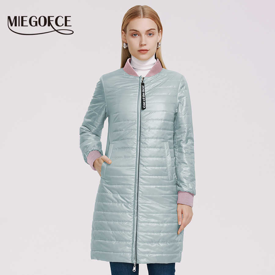 MIEGOFCE Spring Women Jacket Knee Length Sports Reversible Women's Clothing Quilted Coat High Quality Parka Women Coat 210819