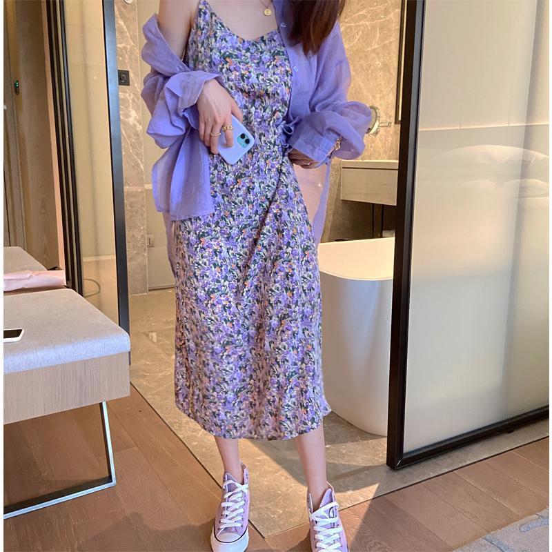 Dresses Suspender Female 2021 Summer Floral Skirt Sexy Slim Temperament V-ne Oil Painting Purple A-lineDKW0, Black;gray
Dresses Suspender Female 2021 Summer Floral Skirt Sexy Slim Temperament V-ne Oil Painting Purple A-lineDKW0, Black;gray