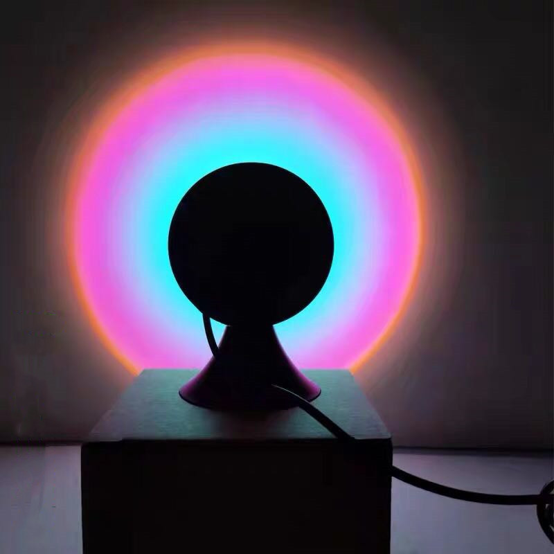 Mini Sunset Light Sunset Projection Lamp Sunset 12W Simulator Projector 180 Degree Rotation LED Night Light for Bedroom Photo Live Stream
