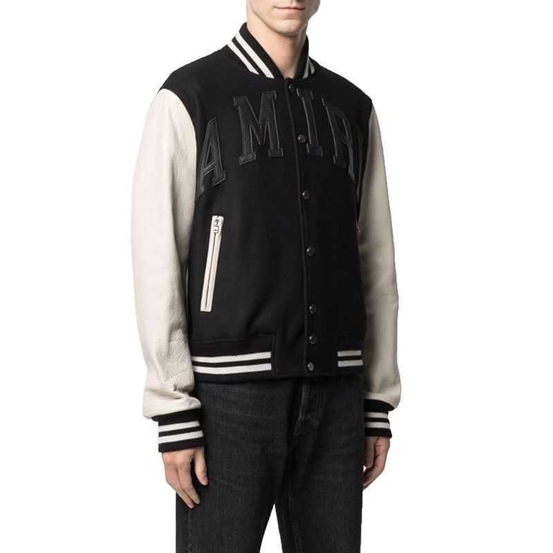 Designer Amir i Winter Chao Brand Embroidery Letter Color Blocking Pilot Jacket Stand Collar Baseball Suit Men, Black
Designer Amir i Winter Chao Brand Embroidery Letter Color Blocking Pilot Jacket Stand Collar Baseball Suit Men, Black