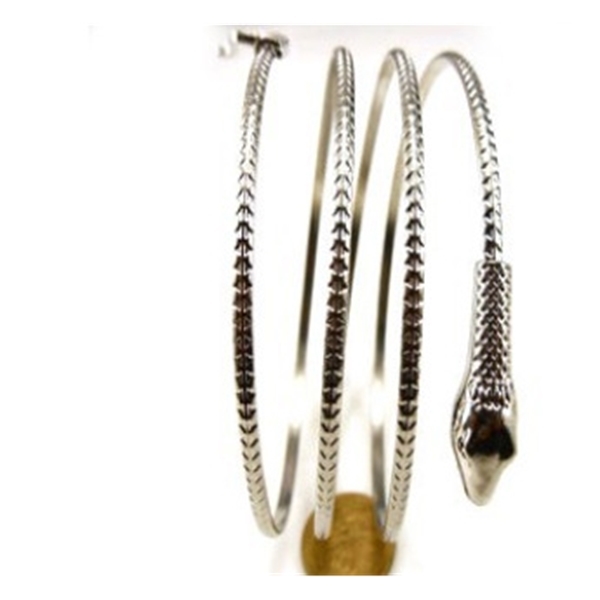 New Arrival Punk Fashion Coiled Snake Spiral Upper Arm Cuff Armlet Armband Bangle Bracelet Men Jewelry For Women Party Barcelets X0706