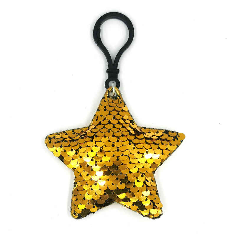 Key Rings Creative Selling Fish Scale Sequin Chain Girl Backpack Small Pendant Fashion Bag China Red Five Pointed Star