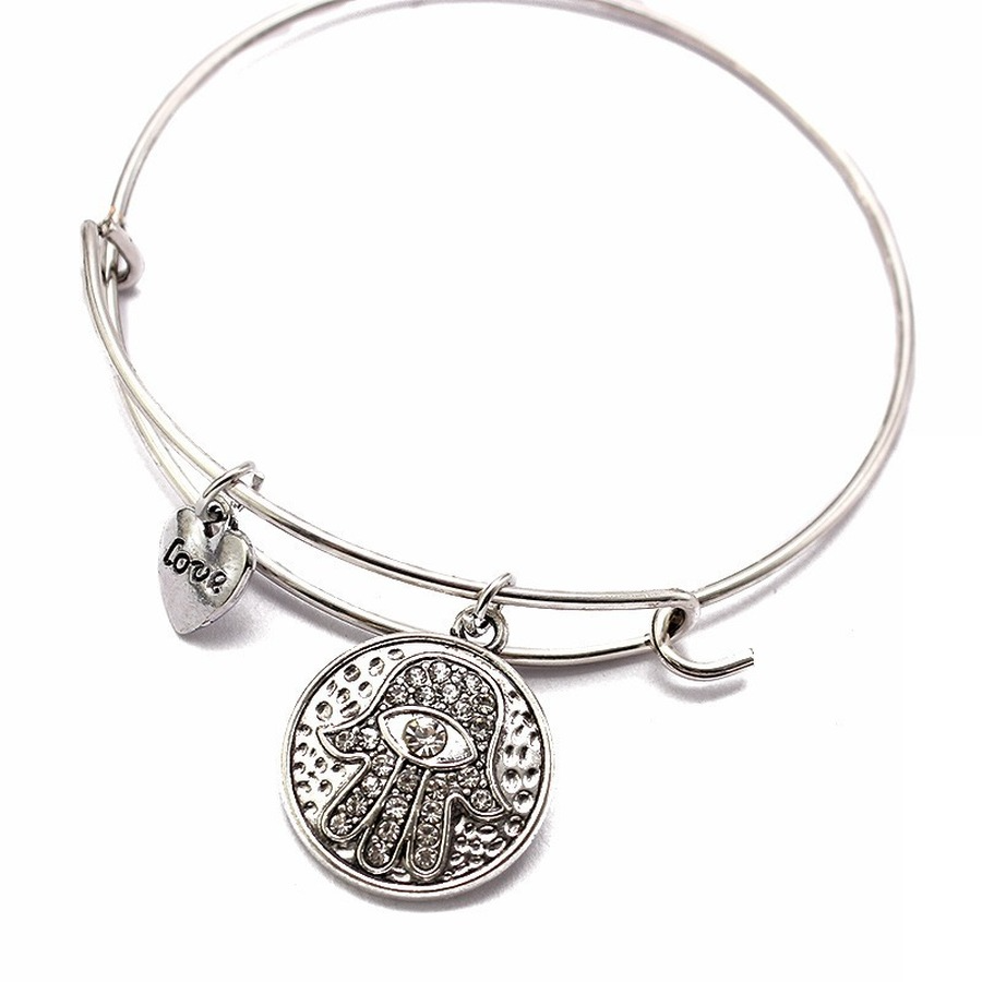 Heart Diamond Hand Eye Bracelet Silver Rose Gold Charm Bangle Bracelets Wristband Fashion Jewelry for Women Girls Will and Sandy
Heart Diamond Hand Eye Bracelet Silver Rose Gold Charm Bangle Bracelets Wristband Fashion Jewelry for Women Girls Will and Sandy