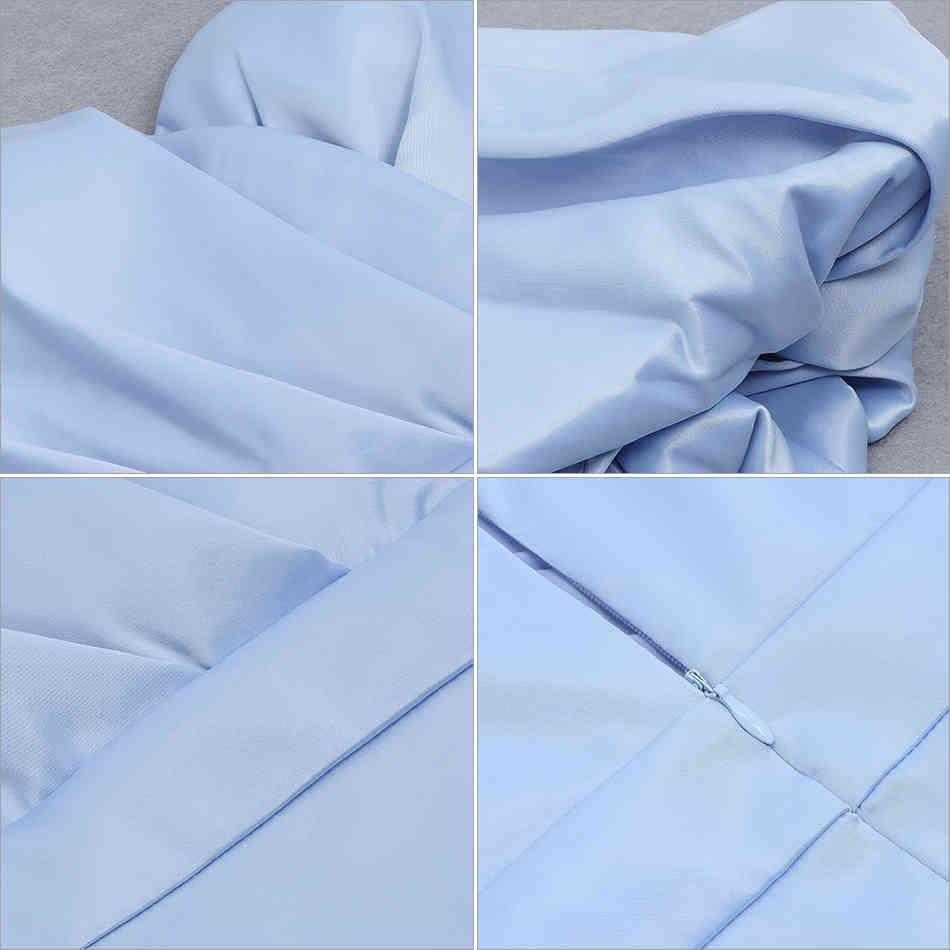 Summer Women Fashion Off Shoulder Midi Dress Sexy Short Lantern Sleeve Blue Celebrity Evening Runway Club Dresses 210423