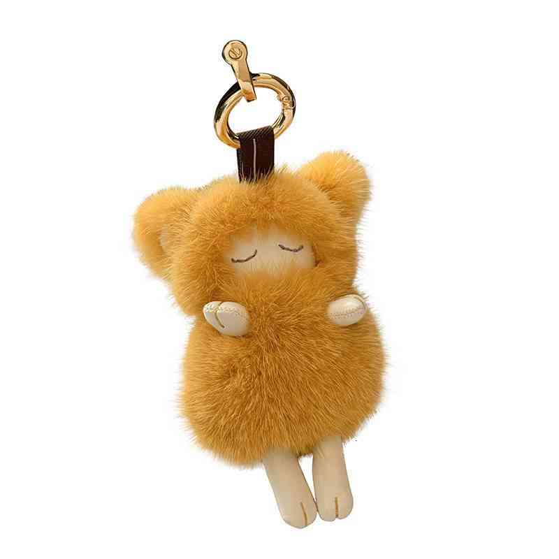 Cute Fun Lamb Plush Doll Bag Pendant Female Car Key Chain