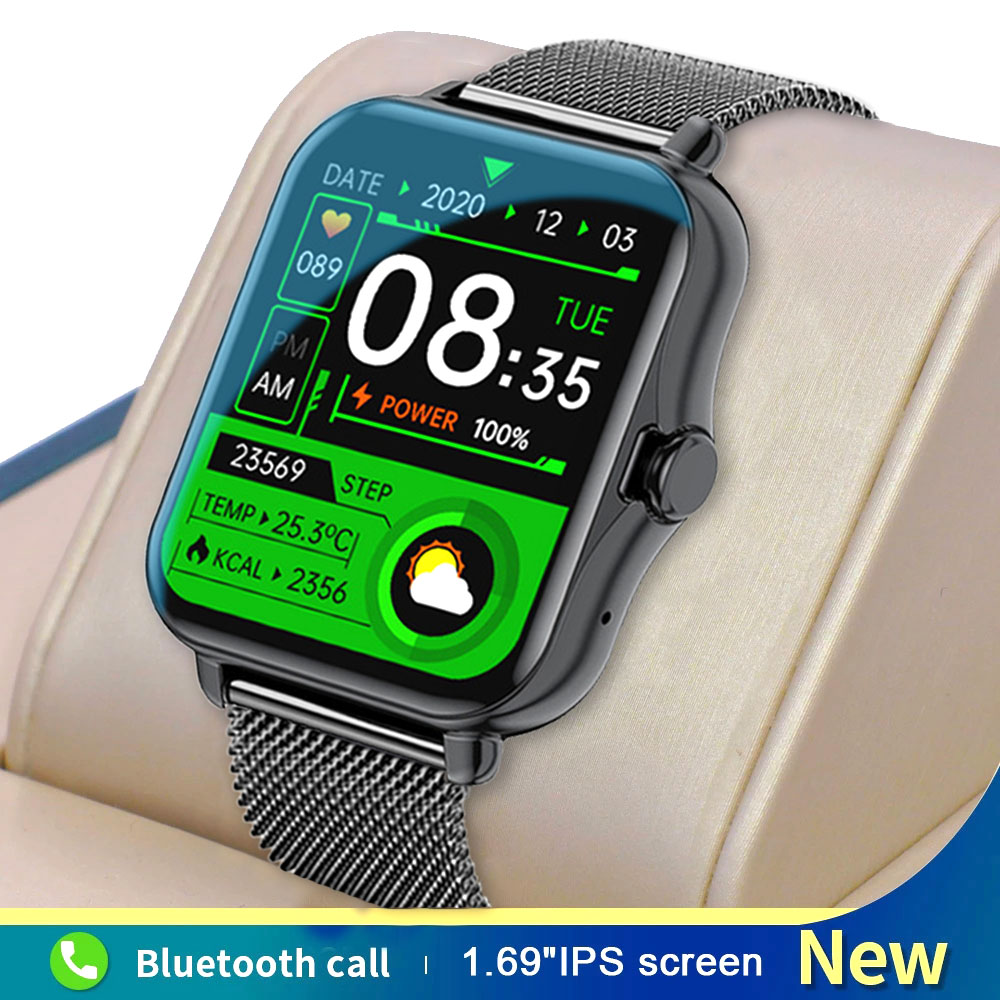 2021 New Bluetooth Call Smart Watch Men Women Smartwatch ECG Fitness Tracker Waterproof 1.69 inch touch screen For Android iOSg, S black
2021 New Bluetooth Call Smart Watch Men Women Smartwatch ECG Fitness Tracker Waterproof 1.69 inch touch screen For Android iOSg, S black
