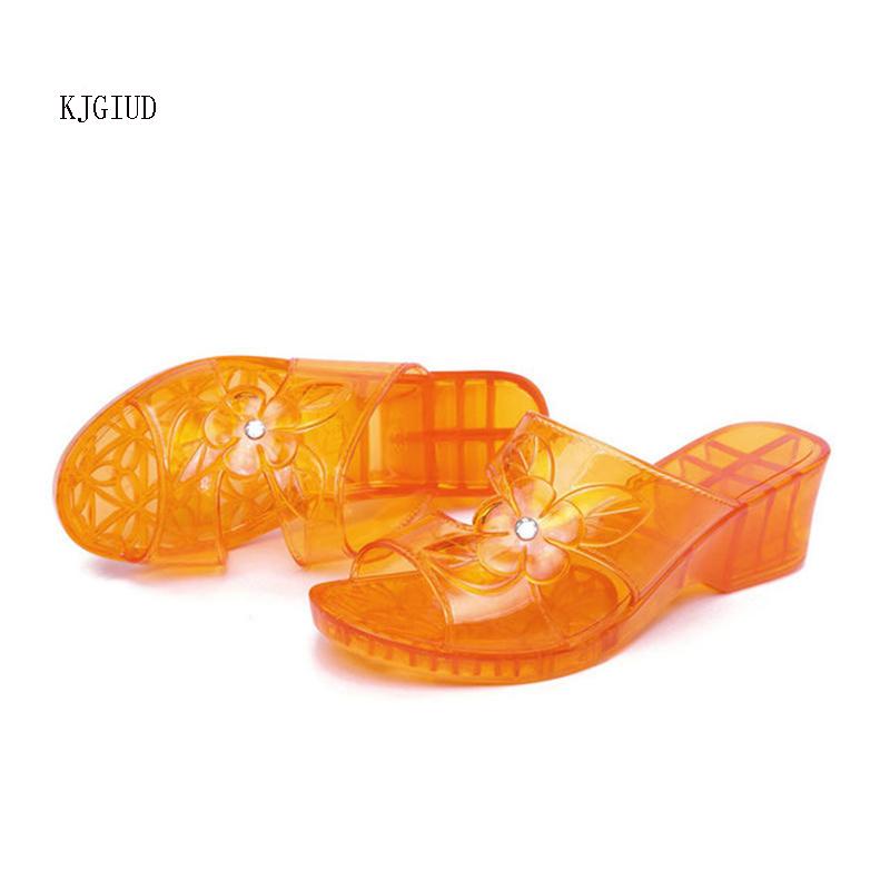 Slippers 2021 Summer Ladies Crystal In High Heel Wear Transparent Plastic Non-slip Wedge Sandals And Women Klapki, Black 
Slippers 2021 Summer Ladies Crystal In High Heel Wear Transparent Plastic Non-slip Wedge Sandals And Women Klapki, Black