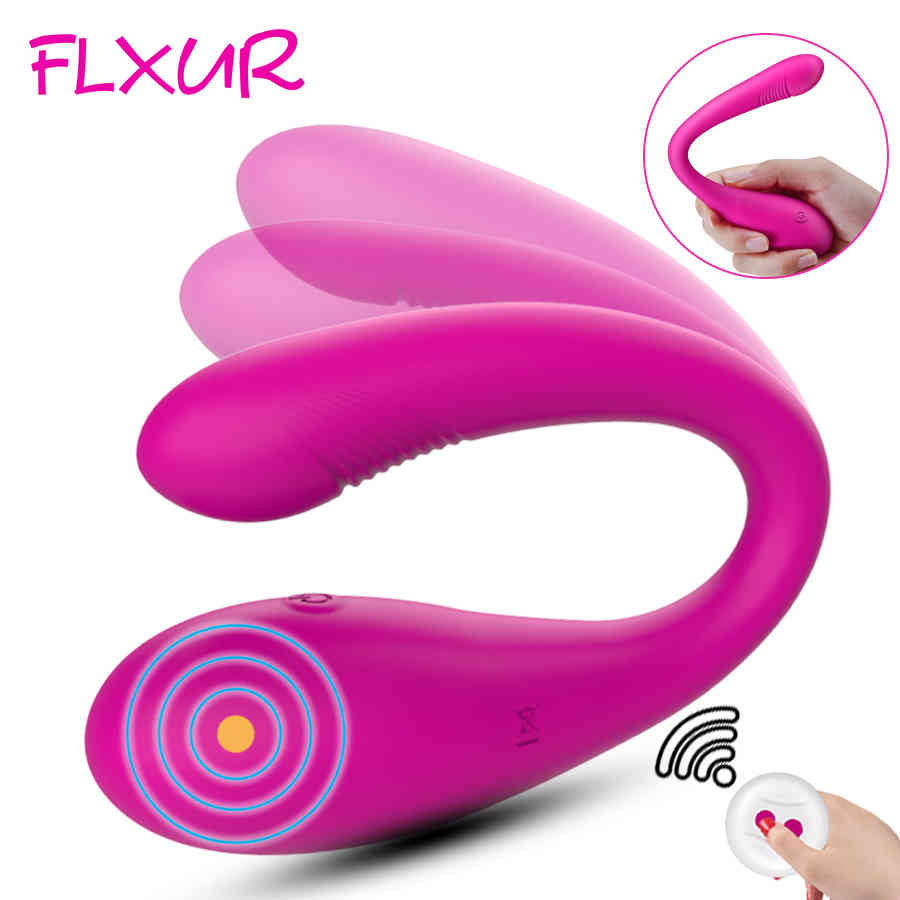 Yutong FLXUR Vibrateurs sans fil pour couple Dildo G State Stimulateur de silicone Stimulateur double Jouets Double Toys Masturbateur