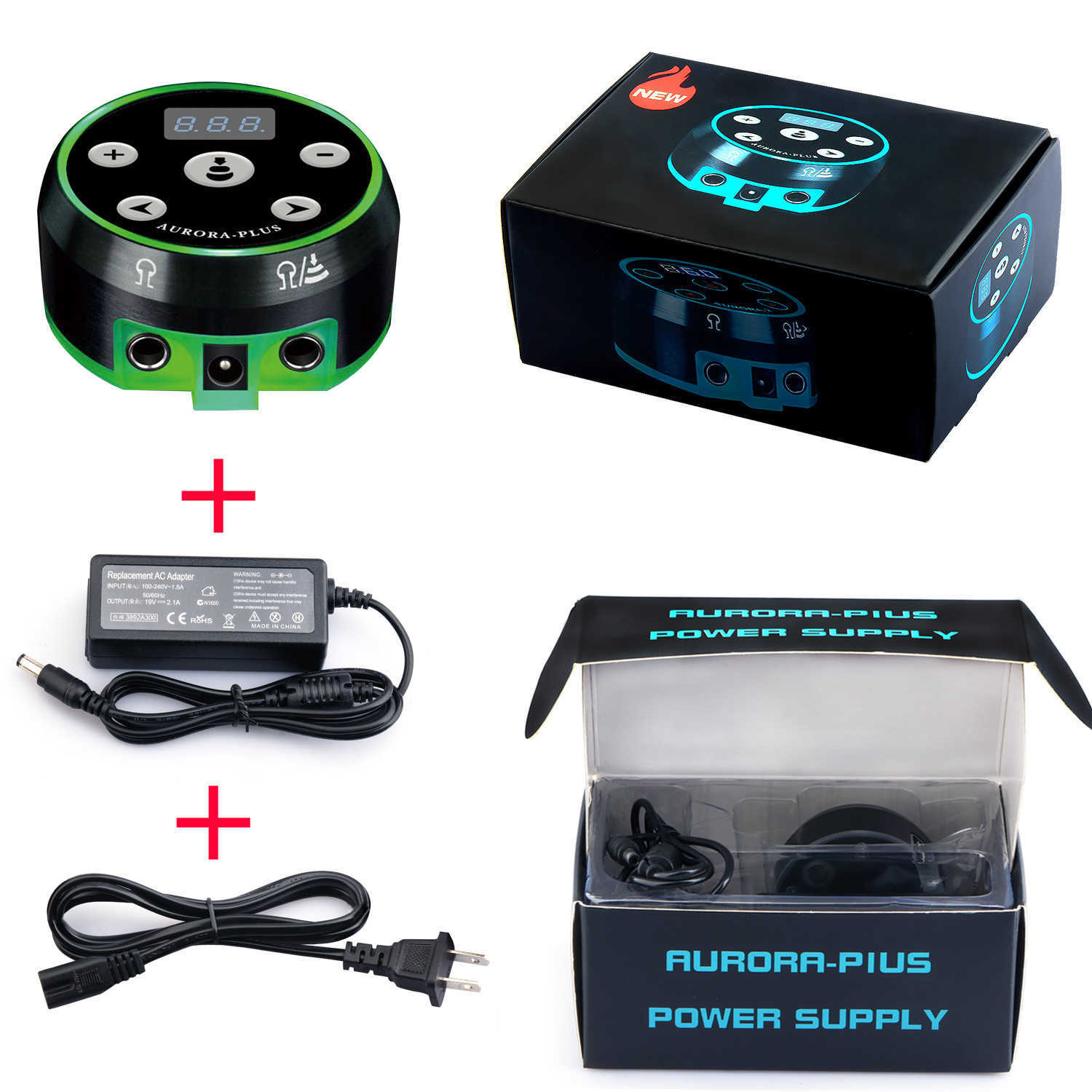 Professional Tattoo Machine Kit LCD Power Supply Rotary Pen With Cartridges Needles Permanent Makeup for Artist 210622