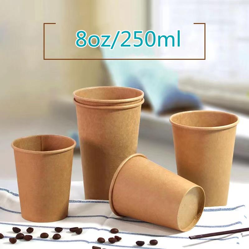 Disposable Cups & Straws 50pcs Paper 8oz Custom Design Logo Kraft Coffee Milk Tea Cup For Drinking Party Supplies
Disposable Cups & Straws 50pcs Paper 8oz Custom Design Logo Kraft Coffee Milk Tea Cup For Drinking Party Supplies