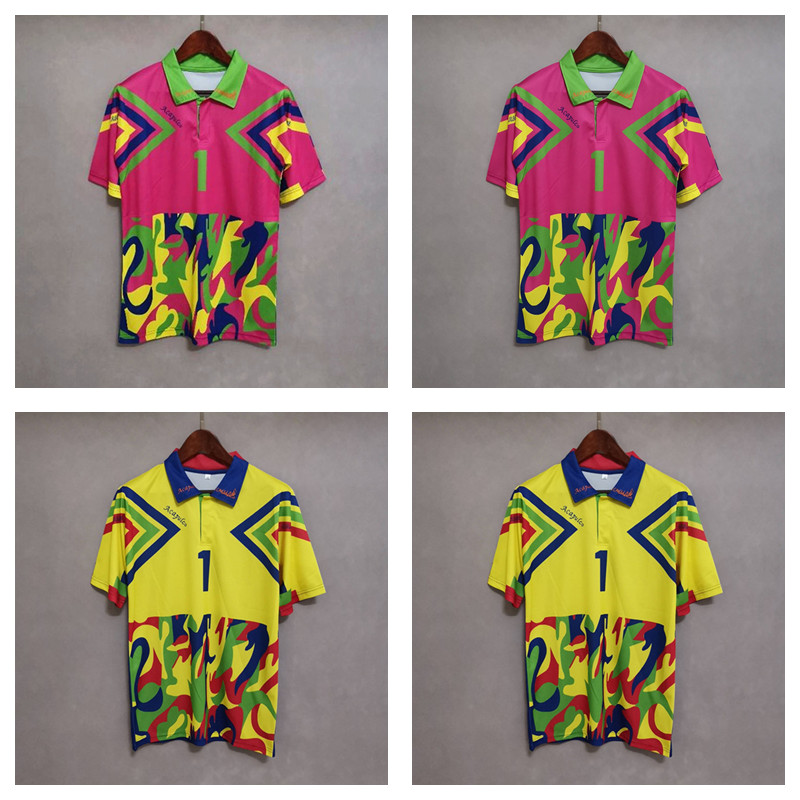 Mexican lunatic goalkeeper Flower butterfly Jorge Campos Retro soccer jerseys J.CAMPOS 1 Classic Football Shirt, Yellow
Mexican lunatic goalkeeper Flower butterfly Jorge Campos Retro soccer jerseys J.CAMPOS 1 Classic Football Shirt, Yellow