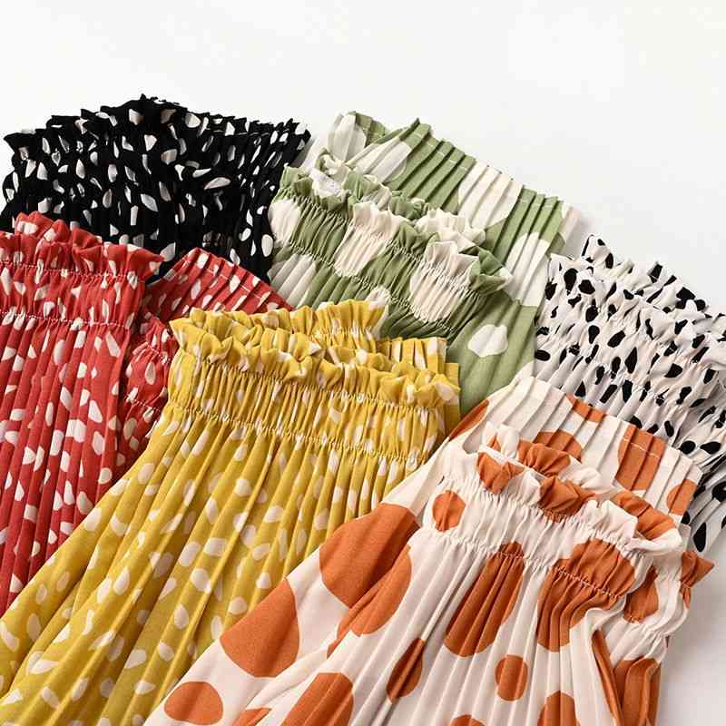 Summer children's chiffon girls casual polka dot mosquito cropped pants summer cool harem trousers P4269 210622