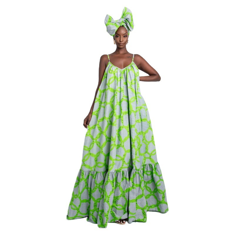 Women Dress Printed Bohemia es Sexy Long Print Floral Maxi Sleeveless Backless Split Spaghetti Strap es 210524