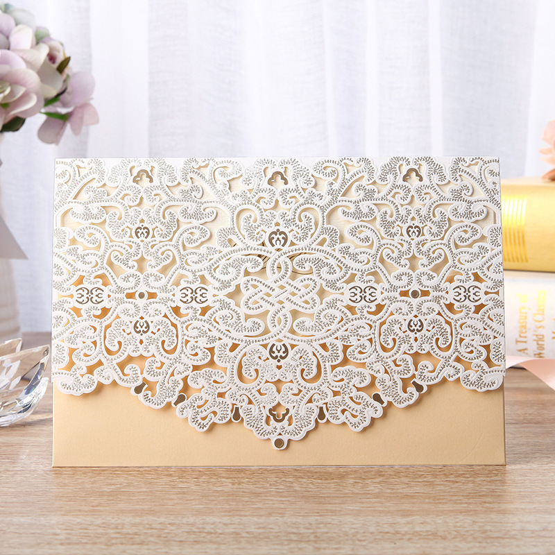 Wedding Invitations European Style Beige Invitation Card Laser Cut Hollow Out Business Birthday Graduation Party Supplies YC072
Wedding Invitations European Style Beige Invitation Card Laser Cut Hollow Out Business Birthday Graduation Party Supplies YC072