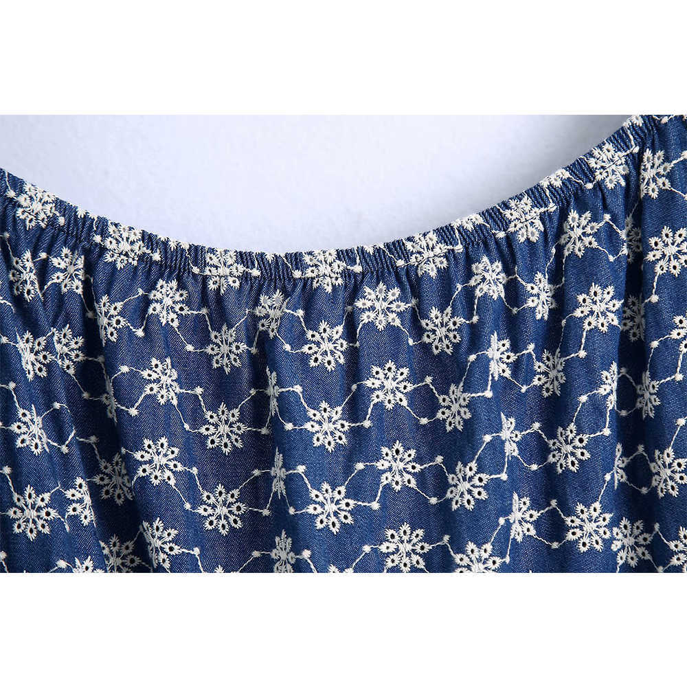 Summer Women Embroidery Dress Short Puff Sleeves elegant Casual Fashion Vintage Chic Lady Woman Short Dress 210709