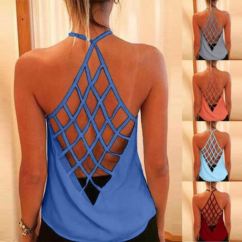 Summer Solid Color Tank Top Sexy Cross Sleeveless Backless Tops Round Neck Women Casual Party Blouse Camisole Camisoles & Tanks, Blue
Summer Solid Color Tank Top Sexy Cross Sleeveless Backless Tops Round Neck Women Casual Party Blouse Camisole Camisoles & Tanks, Blue