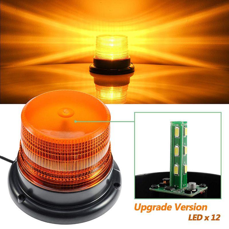 Car Headlights 4 Inch Dome 12 Led Magnet Mount Construction Vehicle Warning Strobe Light Beacon Amber Flashing Lights (Yellow)
Car Headlights 4 Inch Dome 12 Led Magnet Mount Construction Vehicle Warning Strobe Light Beacon Amber Flashing Lights (Yellow)