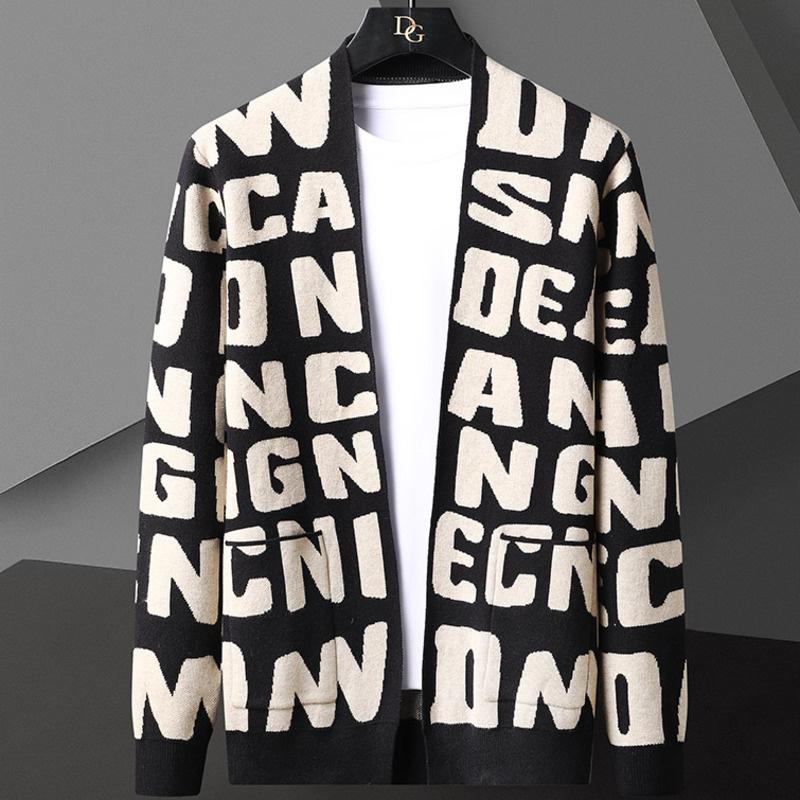 Autumn Fashion Knit Striped Cardigan Jacket Men Korean Sweaters Coat Men Clothing Designer Letter Cardigan Men Sweter De Hombre, W1
Autumn Fashion Knit Striped Cardigan Jacket Men Korean Sweaters Coat Men Clothing Designer Letter Cardigan Men Sweter De Hombre, W1