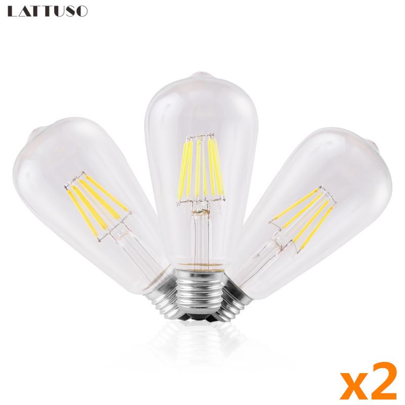 2pcs/lot Retro Edison E27 LED Filament Bulb Lamp 220V-240V Light ST64 4W 6W 8W Glass Vintage Candle Bulbs
2pcs/lot Retro Edison E27 LED Filament Bulb Lamp 220V-240V Light ST64 4W 6W 8W Glass Vintage Candle Bulbs