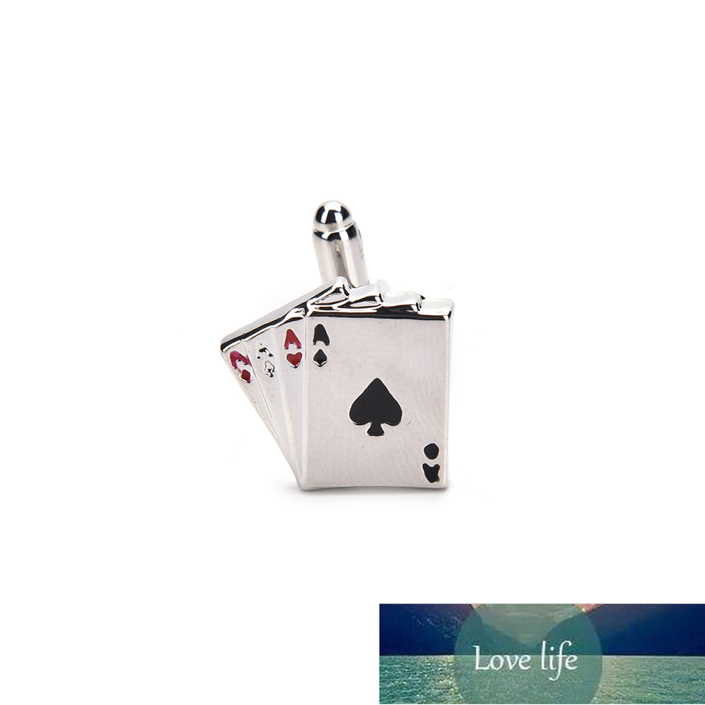 1 Pair Jewelery 4A Poker Cufflinks Male French Shirt Cuff Links Cards Design Cufflink Fashion For Men039s Jewelry
