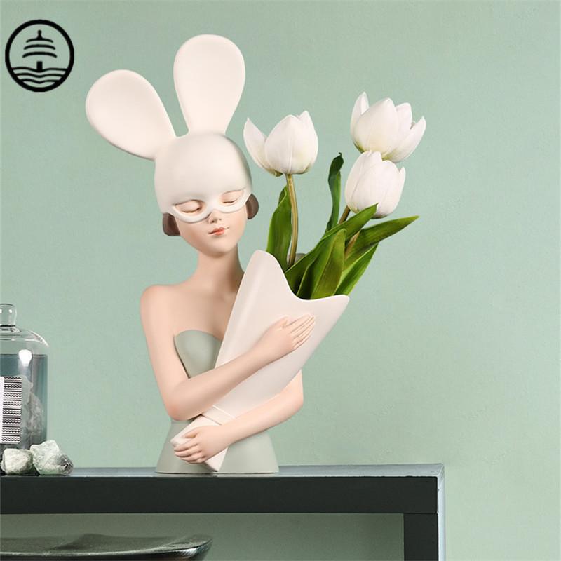 GUANG TA Nordic Creative Girl Vase Art Sculpture Figure Flower Receptacle Resin Craft Home Decoration R5996 Vases
GUANG TA Nordic Creative Girl Vase Art Sculpture Figure Flower Receptacle Resin Craft Home Decoration R5996 Vases