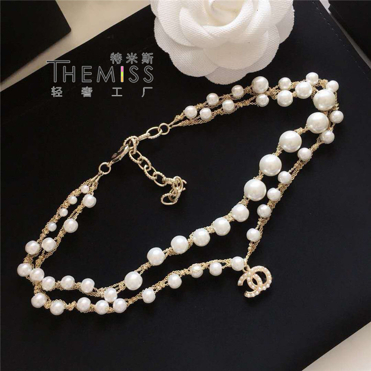 02CO Small fragrance / double-C multi-layer pearl necklace 2021 double-layer multi specification pearl fashion 65TM, Silver
02CO Small fragrance / double-C multi-layer pearl necklace 2021 double-layer multi specification pearl fashion 65TM, Silver