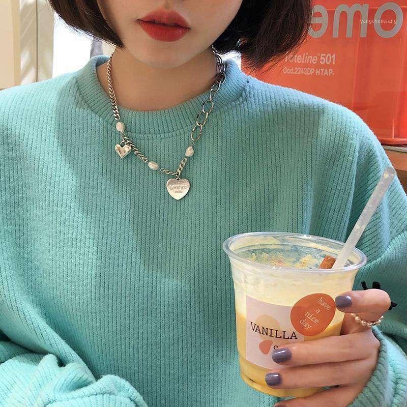 Chains Heart Necklace Women Simple Necklaces Woman Fashion Korean Girl Punk Trendy Jewelry Lady Silver Color High Quality Alloy Collier
Chains Heart Necklace Women Simple Necklaces Woman Fashion Korean Girl Punk Trendy Jewelry Lady Silver Color High Quality Alloy Collier