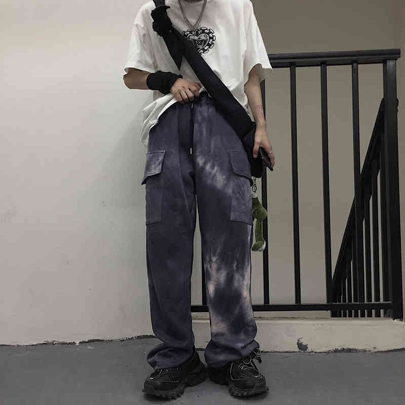 Tie Dye Streetwear Cargo Pants Women Casual Joggers Harajuku High Waist Loose Female Trousers Korean Style Ladies 210519