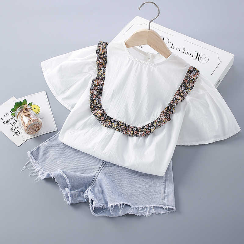 2-7 Years High Quality Summer Girl Clothing Set Fashion Casual Floral Shirt + Denim Pants Kid Children Girls 210615, White
2-7 Years High Quality Summer Girl Clothing Set Fashion Casual Floral Shirt + Denim Pants Kid Children Girls 210615, White