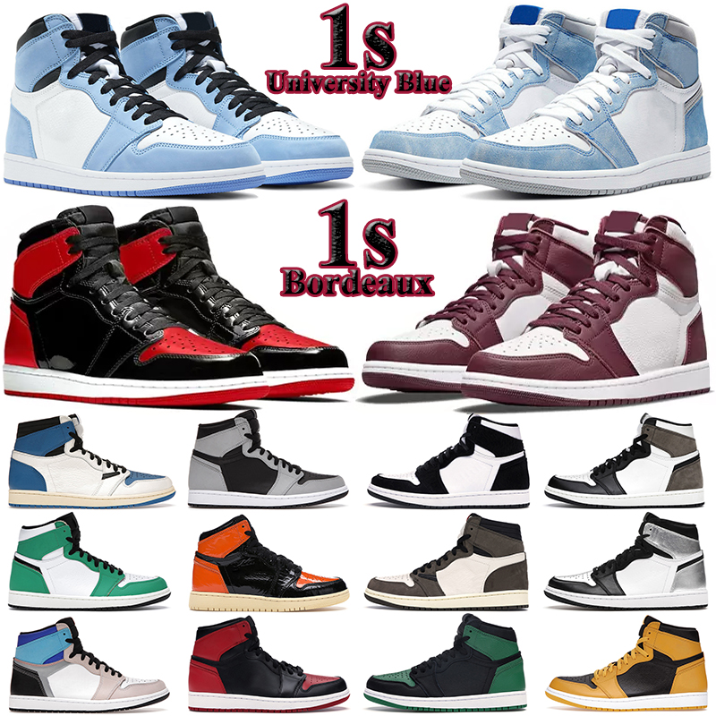 2022 Jumpman 1 1s Basketball shoes Bred Patent Bordeaux University Blue Hyper Royal Fragment Black White Dark Mocha men women outdoor sports trainers sneakers, Court purple white
2022 Jumpman 1 1s Basketball shoes Bred Patent Bordeaux University Blue Hyper Royal Fragment Black White Dark Mocha men women outdoor sports trainers sneakers, Court purple white