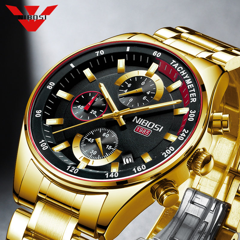 NIBOSI Fashion Mens Watches Top Brand Luxury Wrist Watch Quartz Clock Gold Watch Men Waterproof Chronograph Relogio Masculinog
NIBOSI Fashion Mens Watches Top Brand Luxury Wrist Watch Quartz Clock Gold Watch Men Waterproof Chronograph Relogio Masculinog
