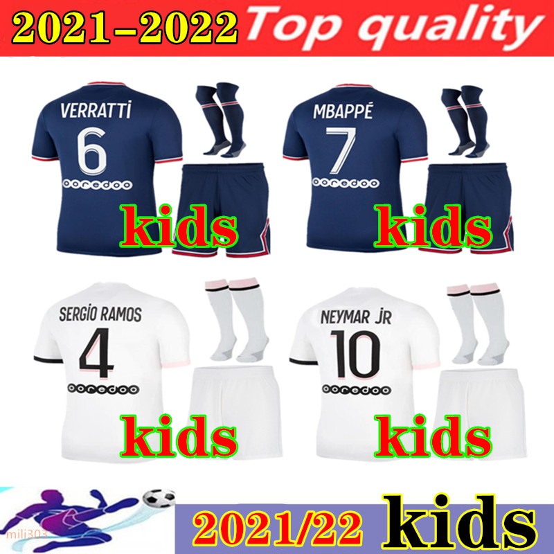 2021 2022 Paris kids kit soccer jerseys sets 21 22 MBAPPE SERGIO RAMOS KEAN ICARDI VERRATTI Enfant Maillot de foot third 4th uniform boys football shirt kits, Away
2021 2022 Paris kids kit soccer jerseys sets 21 22 MBAPPE SERGIO RAMOS KEAN ICARDI VERRATTI Enfant Maillot de foot third 4th uniform boys football shirt kits, Away