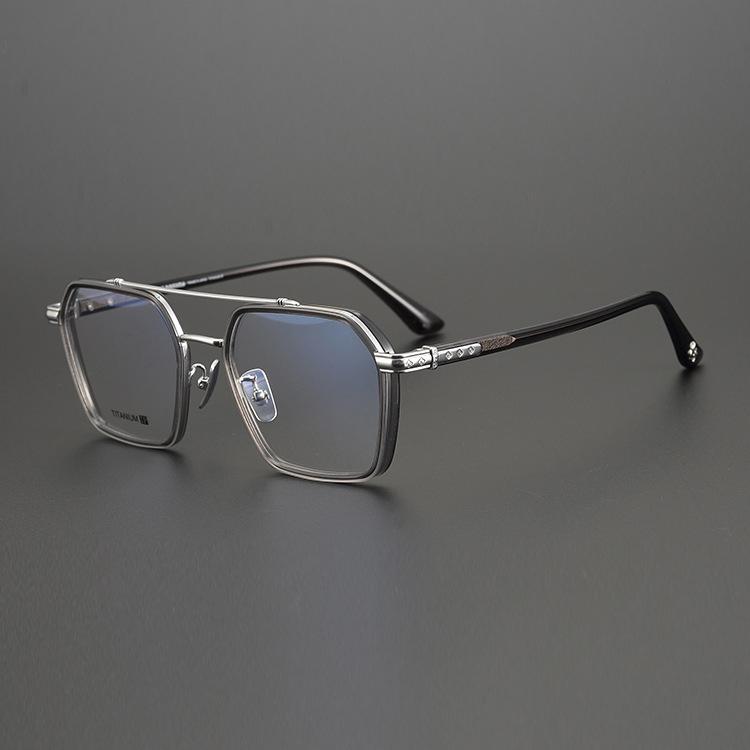 Fashion Sunglasses Frames Oversized Titanium Frame Acetate Eyeglasses Men Women Prescription Optical Glasses Myopia Eyewear
