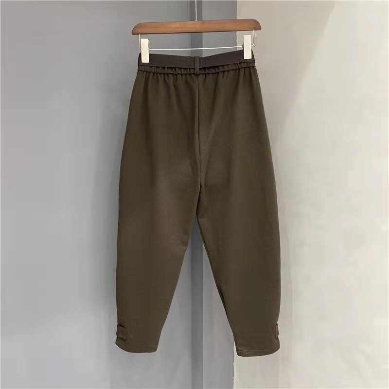 Arrival Summer Korean Style Women Loose Casual Elastic Waist Ankle-length Pants All-matched Cotton Harem W289 210512
