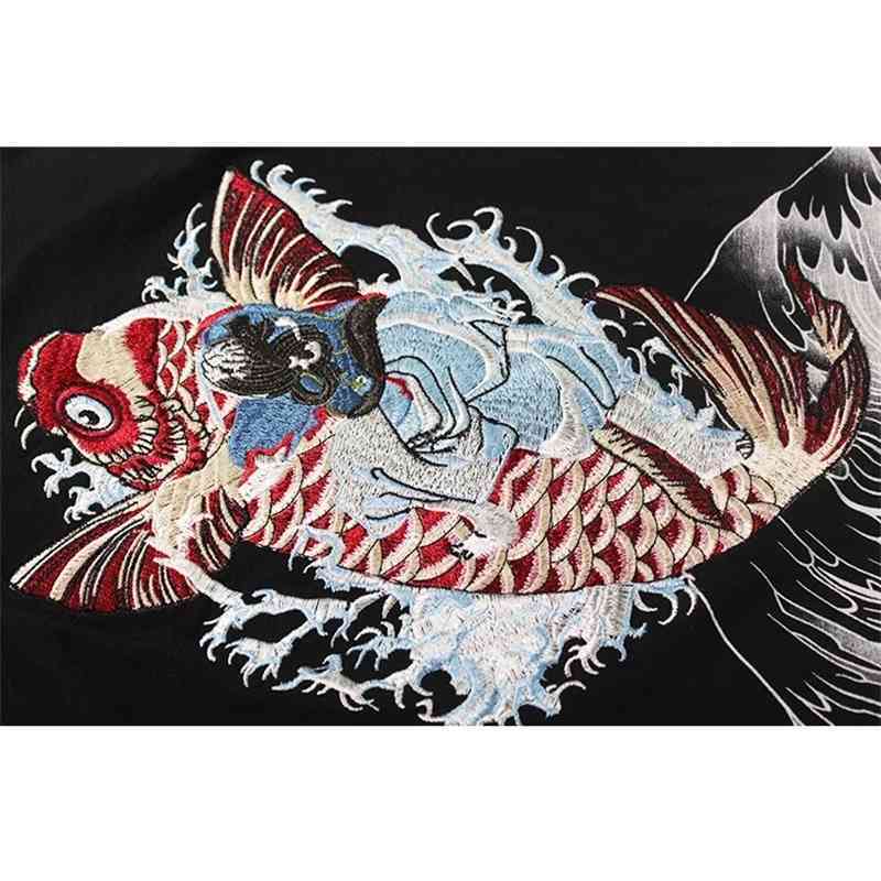 IEFB Embroidered T-shirt For Lovers Short Sleeve T-shirts Chinese Style Causal Loose Tee Tops 9Y5862 210524