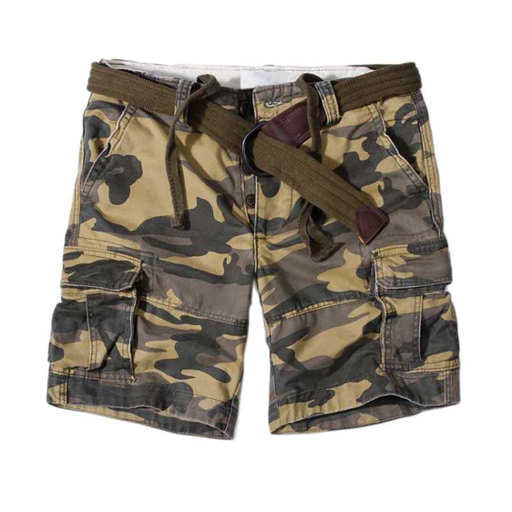 Retro Military Camo Cargo Shorts Men Casual Army Style Beach Premium Quality Loose Baggy Pocket Short Summer Clothes 210629