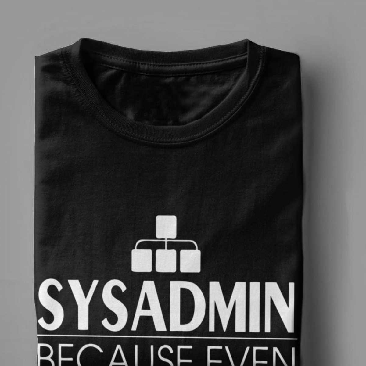 Men Tshirts Sysadmin Developers Heroes Cotton Tees Linux Unix Debian Ubuntu Administrator Tops T Shirt Streetwear 210629