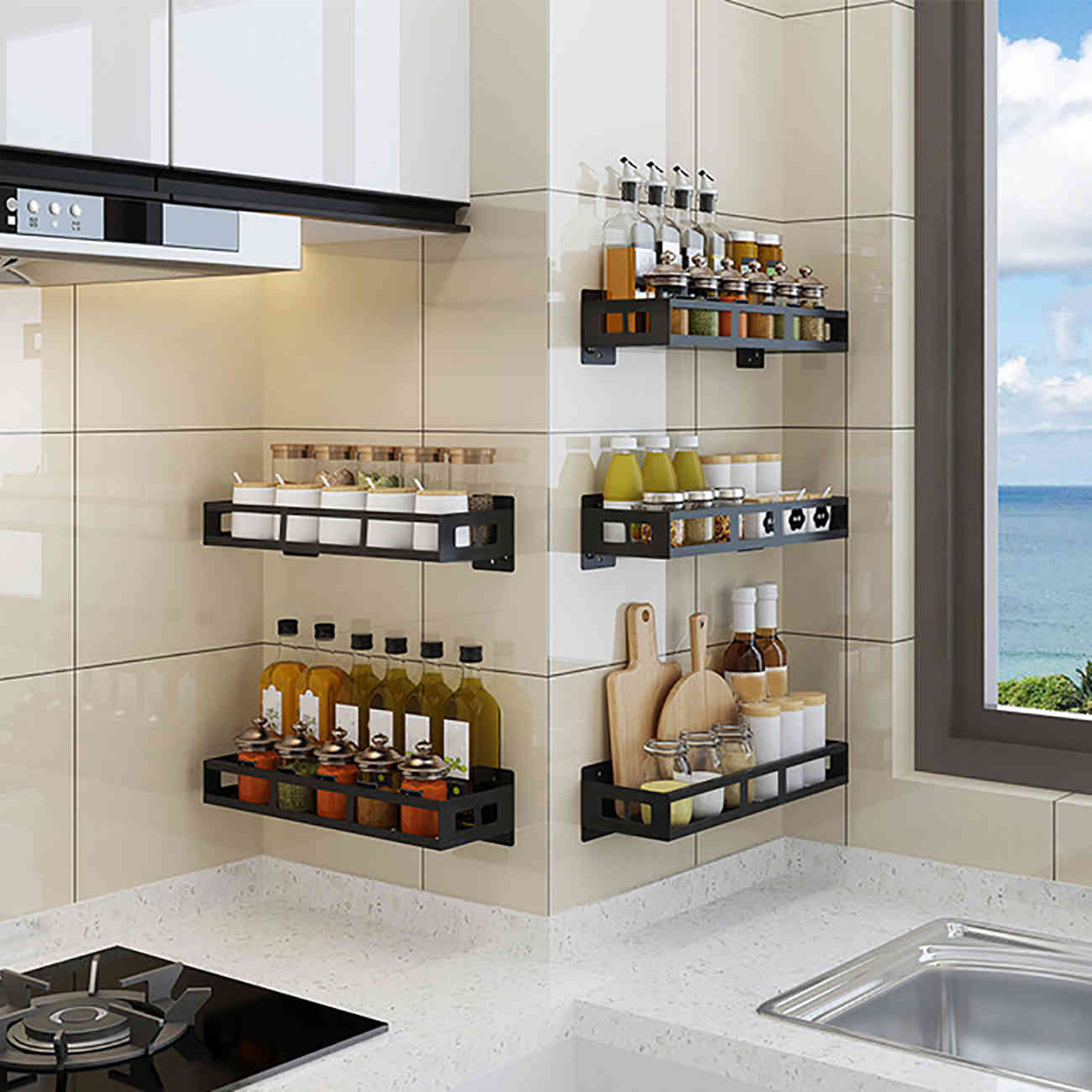 Black stainless steel plate condiment racks, Black plate, groceries, toiletries, perfect receive, say goodbye to the confusion
Black stainless steel plate condiment racks, Black plate, groceries, toiletries, perfect receive, say goodbye to the confusion