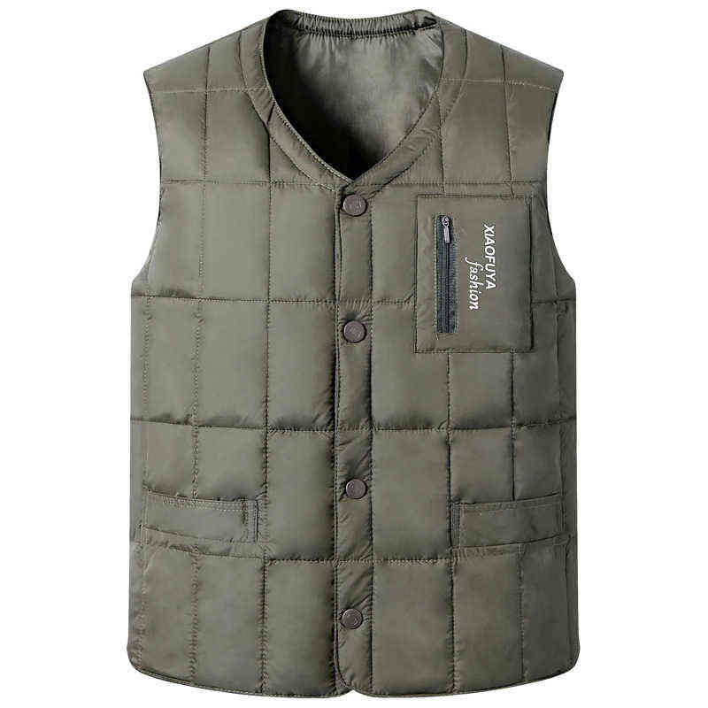 Men's Sleeveless Jacket White Duck Down Autumn Winter Lightweight Waistcoat Male Fashion Casual Puffer Vest Men Vest Coat 211104