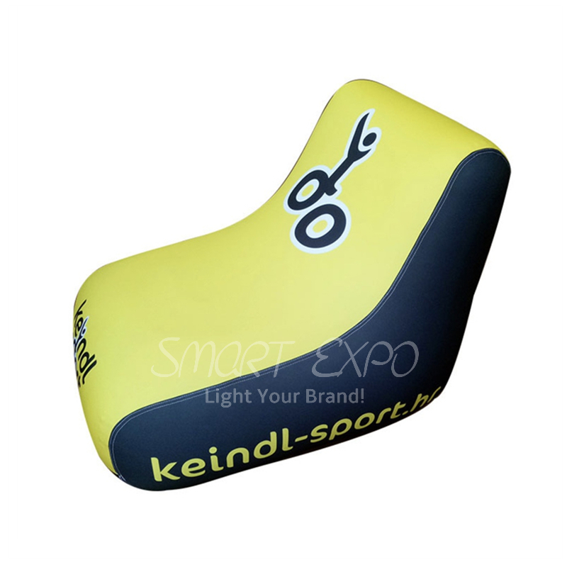 Inflatable Seating Chair with Custom Full Color Printing and Manual Pump