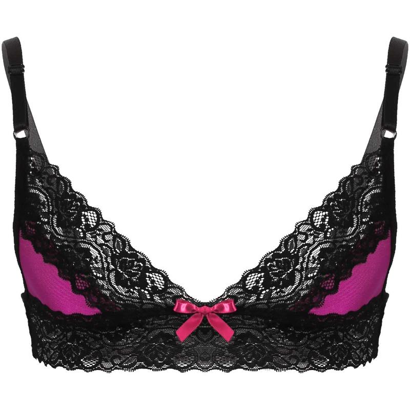 Bras IEFiEL Sexy Mens Gay Erotic Sissy Lingerie Club Tops Parties Spaghetti Straps Floral Lace Trim Wire-free Unlined Bra, Black
Bras IEFiEL Sexy Mens Gay Erotic Sissy Lingerie Club Tops Parties Spaghetti Straps Floral Lace Trim Wire-free Unlined Bra, Black